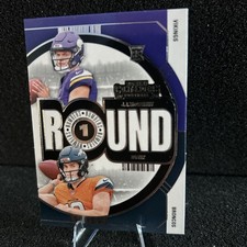 2024 Panini Contenders - Round Numbers Bo Nix, J.J. McCarthy #4 (RC)🔥🔥🔥