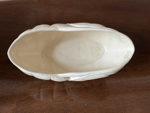 McCoy Pottery Vintage Oval Bowl Planter Flower Pot Off-White 9" Long Excel Cond - Picture 8 of 15