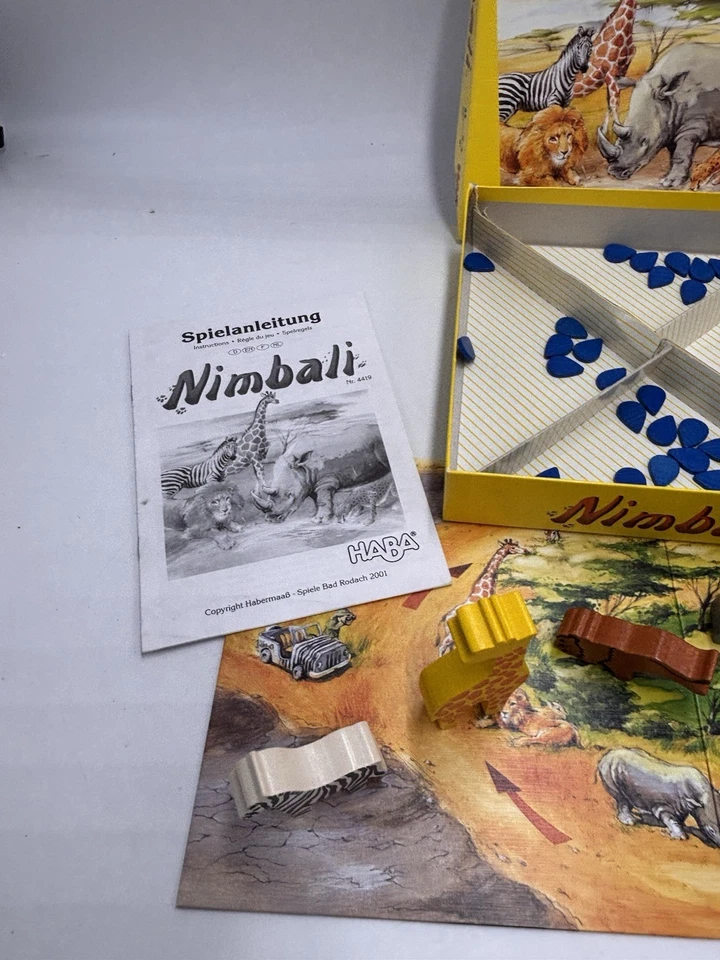 Nimbali Board Game Haba Vintage Animal Safari  - Complete - Image 3 of 4