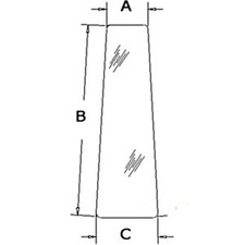 A-R52882 RH Rear Door Glass Window - Fits Case IH 570LXT, 570MXT, 580K, 580SK +