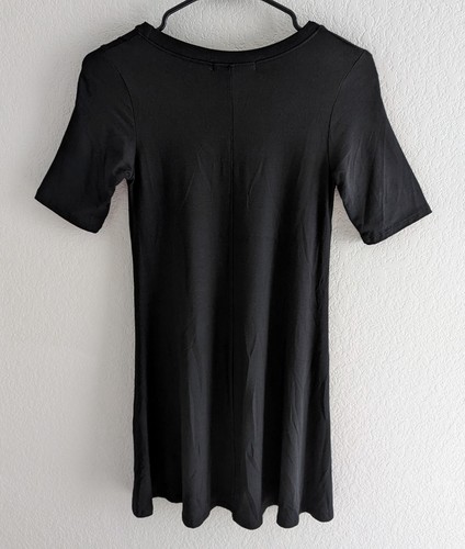 Joah Brown Mini Dress Womens Size S/M Black Short Sleeve Jersey A-Line Dress NWT - Bild 6 von 8
