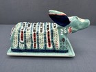ANTHROPOLOGIE Grasslands DONKEY PINATA SHAPE Stoneware COVERED BUTTER DISH