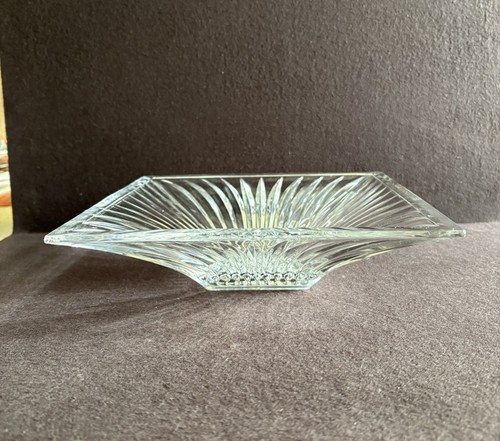 Waterford Crystal Centerpiece Square Bowl Flared 9" Clarion Rare - Foto 1 di 4