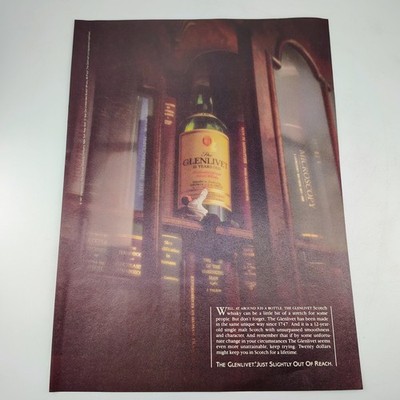 The Glenlivet 1987 Magazine Ad 12 Year Old Scotch Whisky Vintage Print