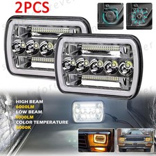 Pair 7x6'' 5x7'' LED Headlights HI/LO/DRL/TURN SIGNAL For 1983-2004 Toyota Hilux