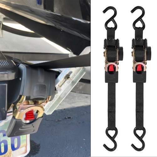 Heavy Duty Self Retracting Ratchet Straps for Motorcycle,Truck,Securing Cargo... - Picture 8 of 8