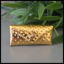 Barbie GOLD Dimple Clutch Purse Vintage 1960s N MINT