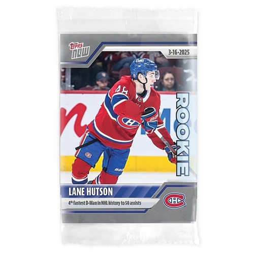 Pegatina 2024-25 NHL TOPPS NOW® #134 🏒 Lane Hutson RC 🏒 Montreal Canadiens 🇨🇦 - Imagen 1 de 2