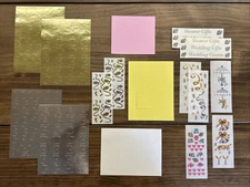 Creative Memories Sticker Die Cut Small Lot Wedding Shower Celebrate Gold Silver