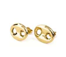 1 Pair Cute Modern Style Pig Nose Copper Gold Plated Earrings