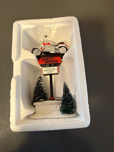 Harley-Davidson Department 56 "Harley-Davidson Sign" Snow Village Series 1997 - Bild 5 von 7