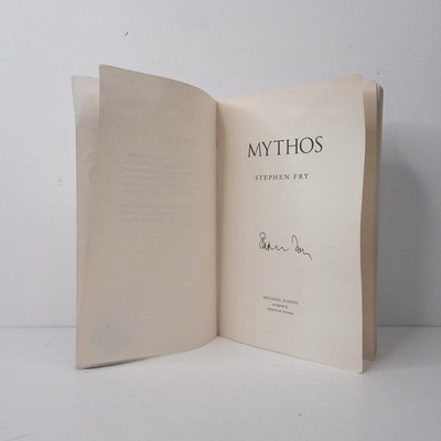SIGNED Mythos: A Retelling of the Myths of Ancient Greece By Stephen Fry FAIR