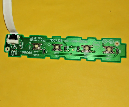 Vizio V555-G1 KEY CONTROL BUTTON BOARD WITH CABLE - Picture 2 of 3