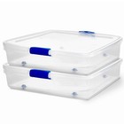 HOMZ 56-Quart Underbed Storage Container with Lid and Wheels, 2 Pack