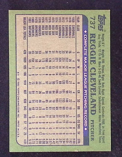 1982 Topps Baseball Cards Complete Your Set You Pick - Picture 256 of 270