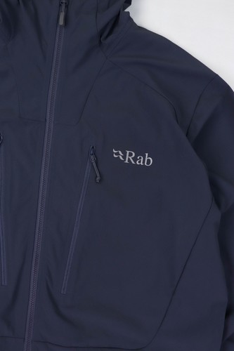 Rab Dark Gray Soft Shell QWS-35 Borealis Windbreaker Jacket Size L - Picture 5 of 13