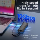 Tragbares Typ C Aluminium SSD Gehäuse für NVMe M2 8TB Speicherkapazität