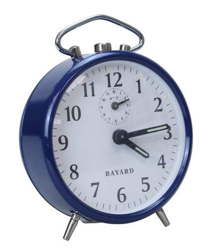 BAYARD Wecker blau mechanisches Uhrwerk mit Aufzug (Ref#G-038) - Bild 4 von 11