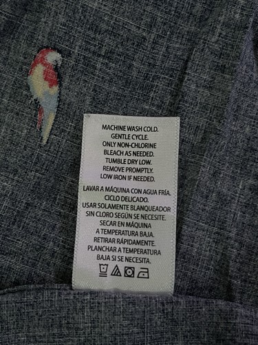 George Herren XS Slim Fit (30-32) Marineblau Neuheit Papagei Knopfleiste Hemd - Bild 6 von 6