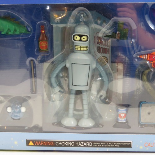 NIB Futurama, Collect-O-Pak Figure Set: Tower Records 2001, Moore Action Co - Picture 7 of 18