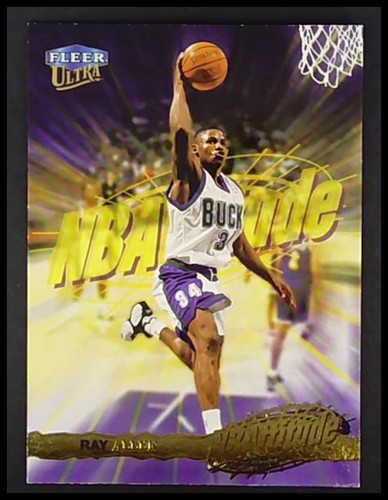 1998-99 Fleer Basketball Ultra Ray Allen NBAttitude #4 NA Milwaukee Bucks - Picture 1 of 10
