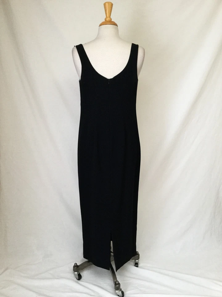 VESTIDO DAYMOUR PETITE NEGRO/BLANCO CON DETALLES JOYA - TALLA 14 Foto 3 de 4