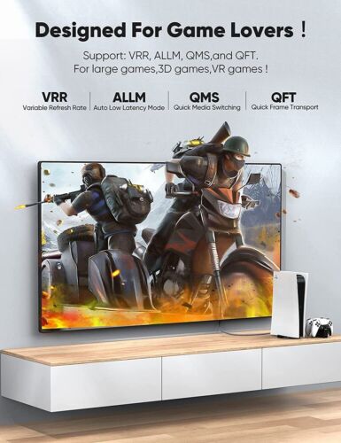 8K HDMI Cable 2.1 Durable Wire Lead 120 FPS 4K@60HZ VRR Dynamic HDR eARC 48Gbps@ - Picture 5 of 17