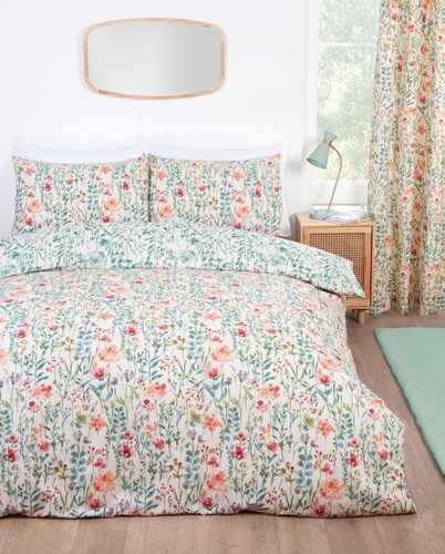 Amaryllis Diseño Floral Lápiz Plisado Forrado Cortinas Multicolor Marfil Fondo - Imagen 7 de 16