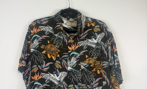 Knobby Mooloolaba shirt men's floral short sleeved button up logo Size XXL - Bild 2 von 11