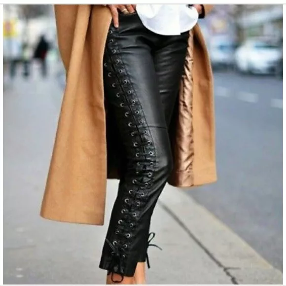 H&m latex clearance pants