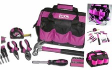 The Original Pink Box PB30TBK 12-Inch Tool Bag with 30-Piece Tool Kit
