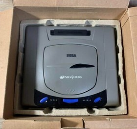 Sega Saturn Console HST-0004 Gray With Box Controller & Cords Japanese Used