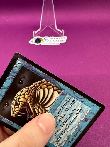 MTG Psychic Venom Beta Signed by Artist Brian Snoddy Vintage Full Sig *CCGHouse* - Picture 7 of 13