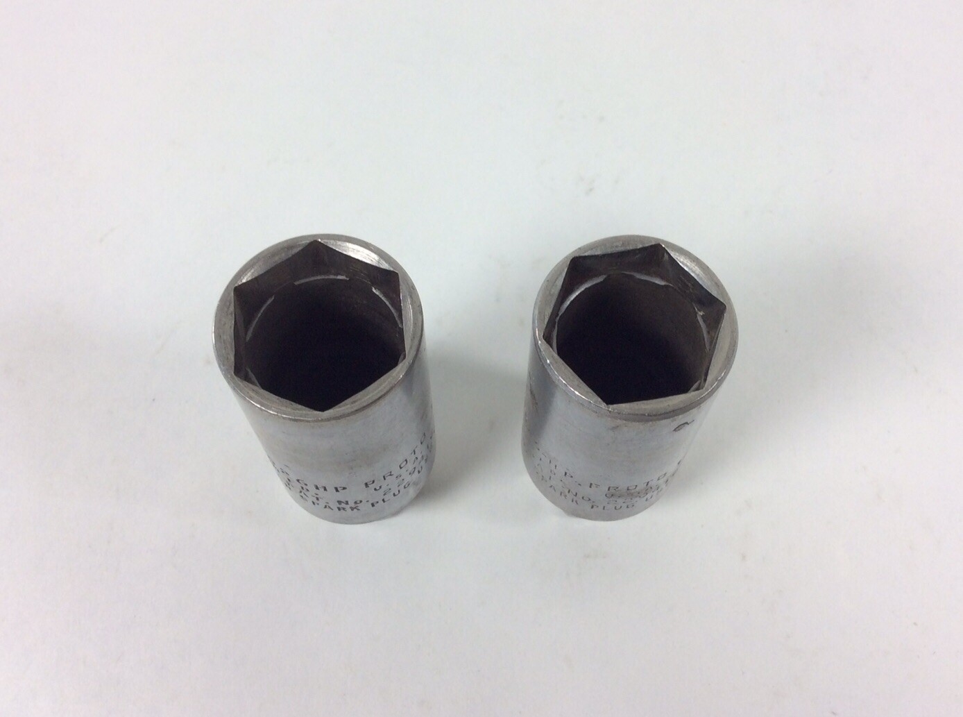 Set of 2 Vintage Proto 13/16" Spark Plug Socket Made in USA 3/8