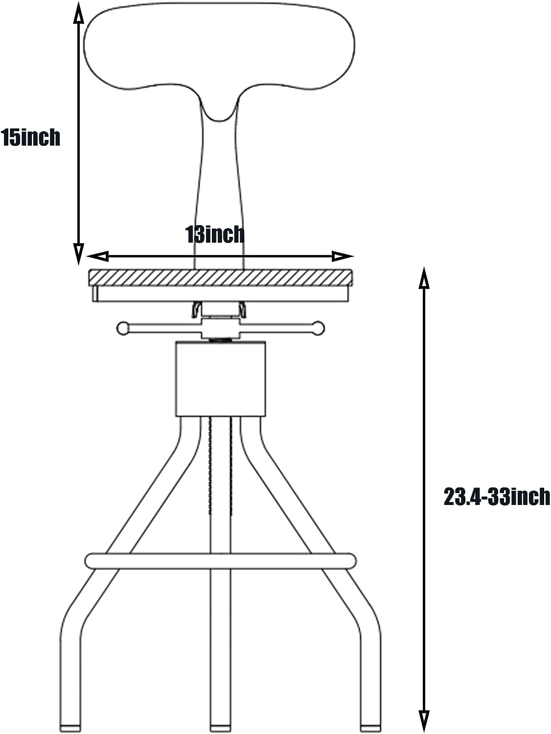 Vintage Bar Stool Industrial SwivelCounter Height 2333"with