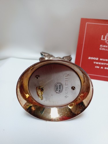 Lenox Christmas Bell Kirk Stieff Music Box Peace Doves 2002 Silver Plate COA OB - Picture 2 of 10