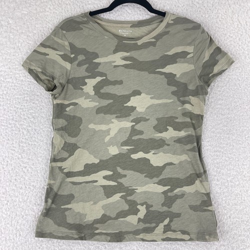 Athleta Green Daily Camo Crew Neck T-Shirt Womens Short Sleeve Size Medium - Bild 1 von 14