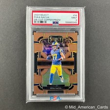 2023 Panini Select Football #56 Puka Nacua Rookie Die-Cut Copper PSA 9 /299