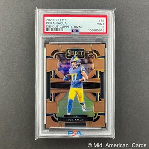 2023 Panini Select Football #56 Puka Nacua Rookie Die-Cut Copper PSA 9 /299