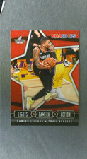 2020-21 Panini NBA Hoops Lights Camera Action #17 Damian Lillard Trail Blazers