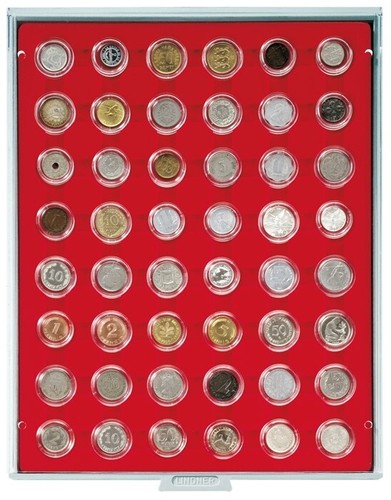 Lindner 2548 Tray 26 Mm For Coins With 48 Round Slots In Capsules