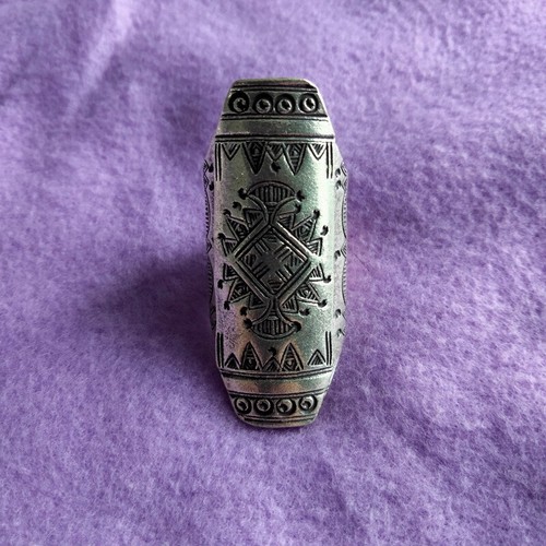 FINE SILVER RINGS 925 STERLING リング BAGUE ADJUSTABLE SIZE LONG COAT R7709 - Picture 6 of 6
