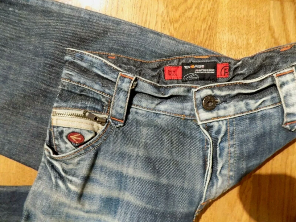 NEW NWOT KIDS BOY ENERGIE RELAXED JEANS MADE IN ITALY EUROPEAN DESIGNER SZ 10 11 - Image 2 of 3