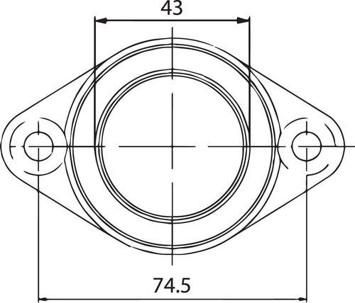 Kimpex Carburetor Adaptor Mounting Flange (301714) - Picture 2 of 2