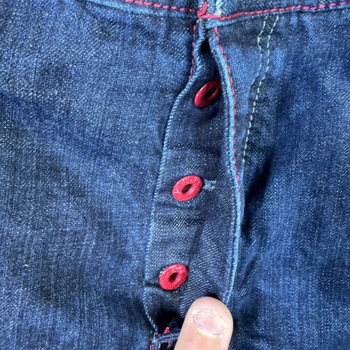 Parish Nation Shorts 44x13 Y2K Mens Blue Denim Cotton High Rise Button-Fly - Picture 14 of 18
