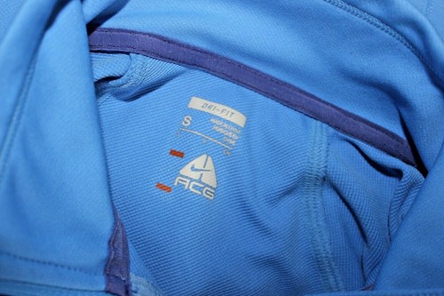 NIKE Blue Part Zip Sport Jacket Dri Fit Zip Pocket on Long Sleeve Sz S Casual - 第 4/4 張圖片