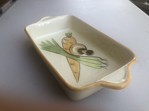 Los Angeles Potteries rettangolo piatto casseruola ~ carota design vegetale - Foto 6 di 9