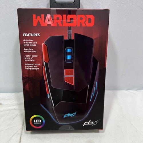 Warlord Wired Professional Gaming Mouse by PBX ~ NEW - Picture 2 of 6