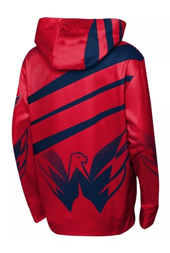 Washington Capitals Red Pullover Hoodie Sweatshirt NHL Youth - Large - Picture 3 of 4