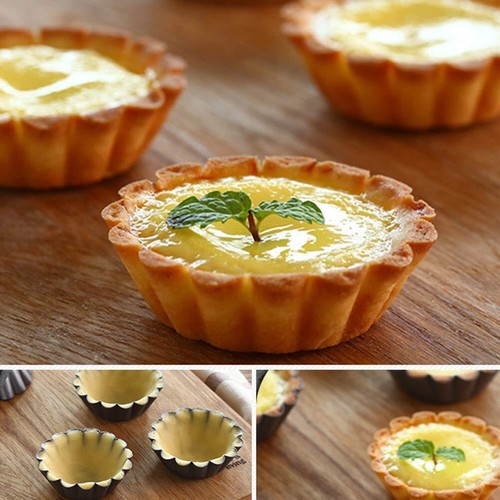 12PCS Mini Tart Pans Carbon Steel Mini Baking Cup Cupcake Cake Muffin Mold - Picture 7 of 7